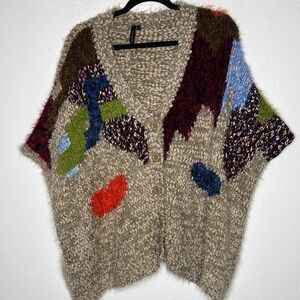 Morning Apple crochet bohemian vest size large
